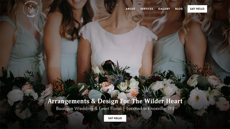 22. Restoration Blooms Floral - Examples Of Niche Website Example