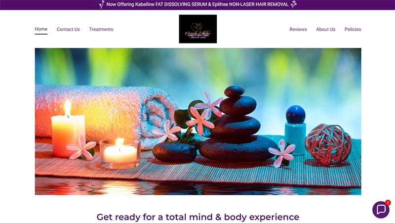 22. Serenity Esthetics & Body Contour - Best Esthetician Websites For Design Inspiration Example