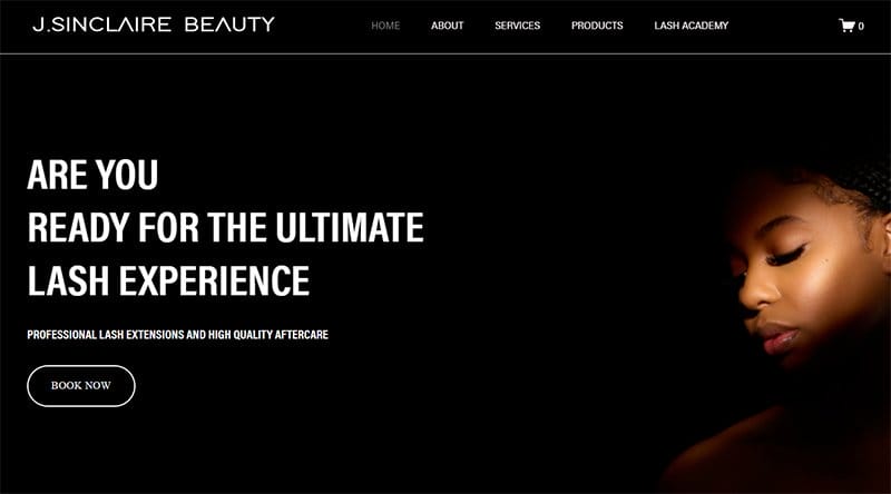 23. J.Sinclaire Beauty - Best Esthetician Websites For Design Inspiration Example