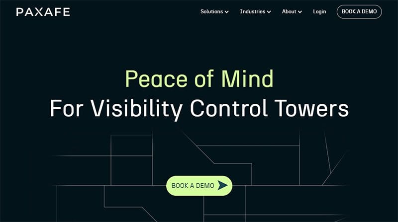 23. PAXAFE - Beautiful Dark Websites for Inspiration Example
