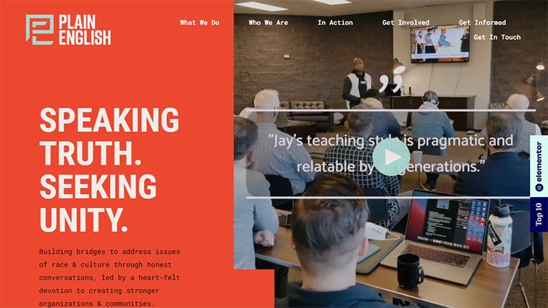 23. Plain English - Amazing Elementor Website Example