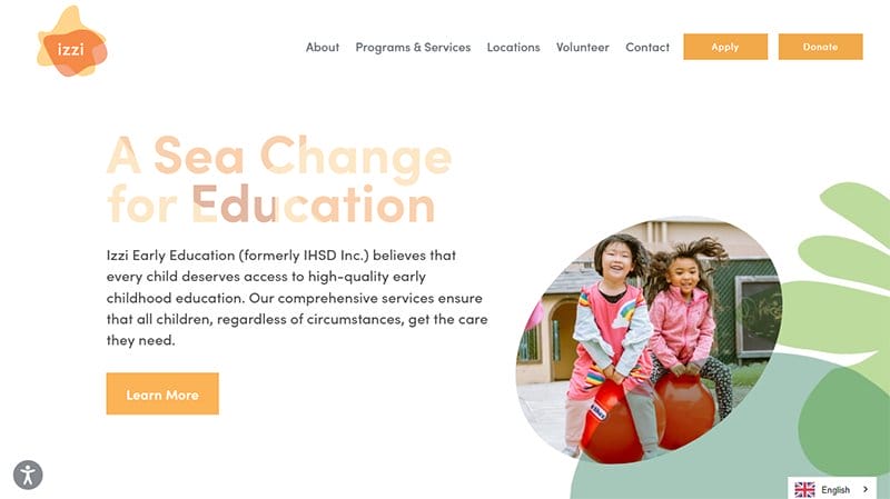 24. Izzie Early Education - Amazing Daycare Website Example