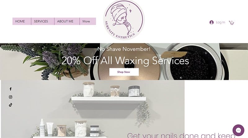 24. Serenity Esthetics - Best Esthetician Websites For Design Inspiration Example