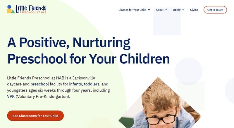 25. Little Friends Preschool - Amazing Daycare Website Example