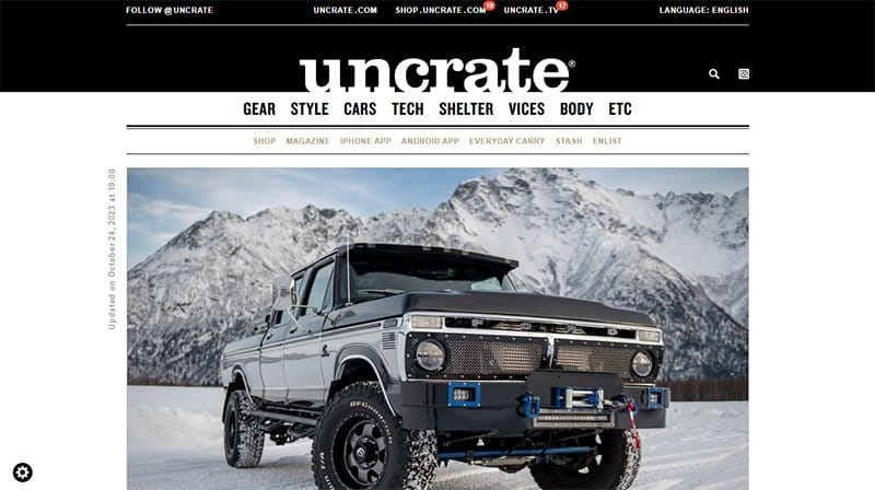 25. Uncrate - Best Website Homepage Design Example