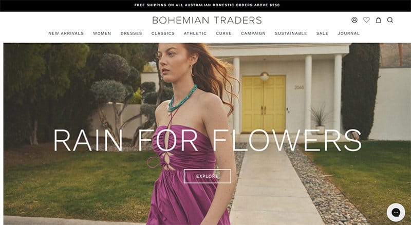 26. Bohemian Traders - Best High Converting Website Example