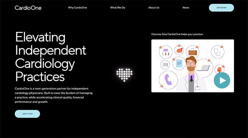26. CardioOne - Beautiful Dark Websites for Inspiration Example