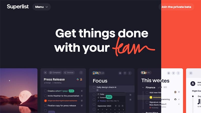 26. Superlist - Best Website Homepage Design Example