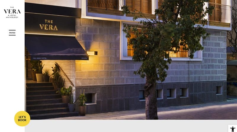 26. The Vera Hotel - Amazing Elementor Website Example
