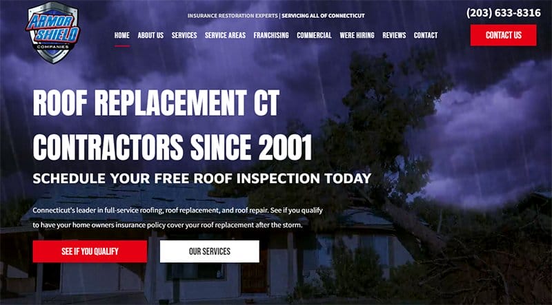 28. Armor Shield Exteriors - Best Unique Website Example