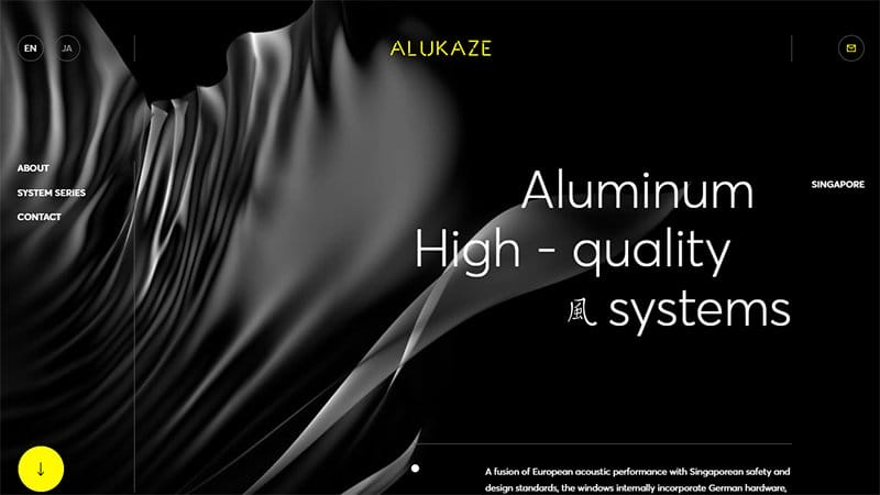 29. Alukaze - Beautiful Dark Websites for Inspiration Example