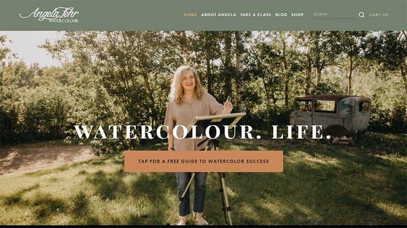 3. Angela Fehr - Examples Of Niche Website Example