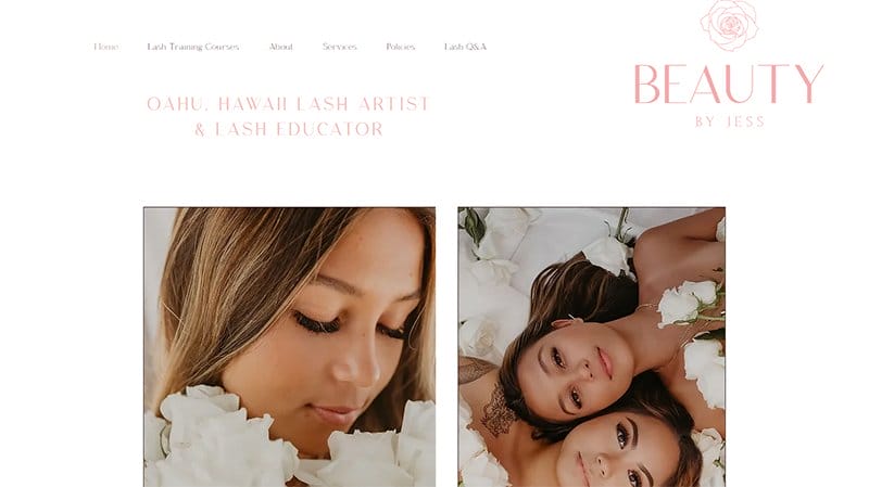 3. Beauty By Jess - Best Esthetician Websites For Design Inspiration Example