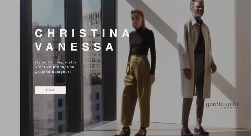 3. Christiana Vanessa - Content Creator Portfolio Example