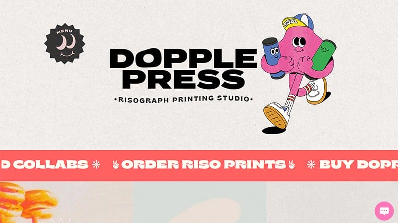 3. Dopple Press - Awesome 3D Website Example