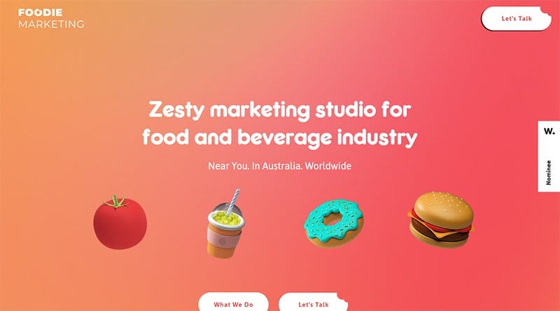 3. Foodie Marketing - Best Digital Marketing Agency Website Example