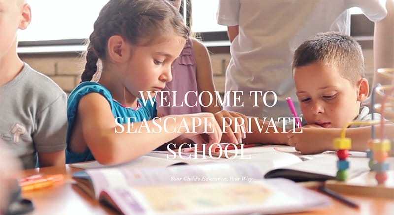 3. Seascape Private School - Great Education Website Example