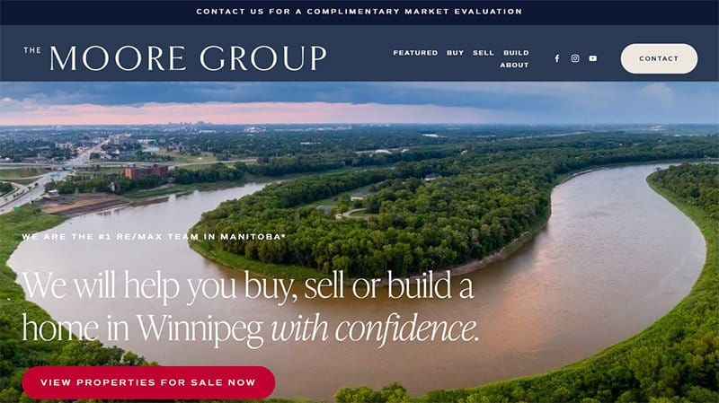 3. The Moore Group - Real Estate Investor Website Example