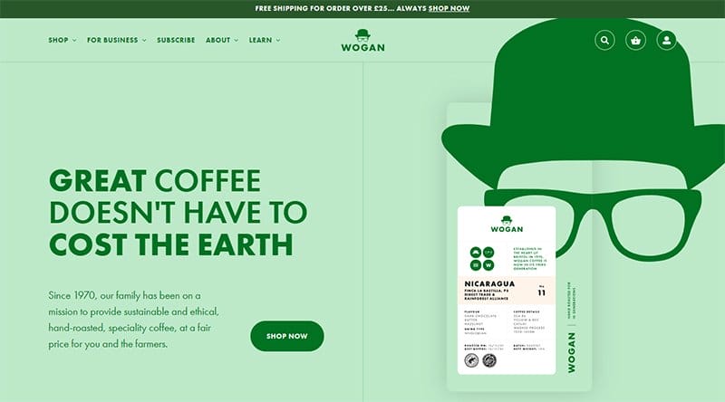 30. Wogan - Best Unique Website Example