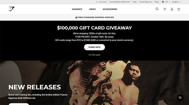 31. Gymshark - Best Website Homepage Design Example