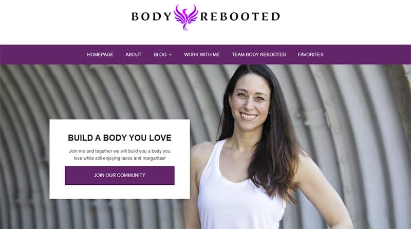 32. Body Rebooted - Examples Of Niche Website Example