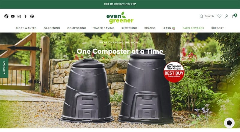32. EvenGreener - Best Unique Website Example