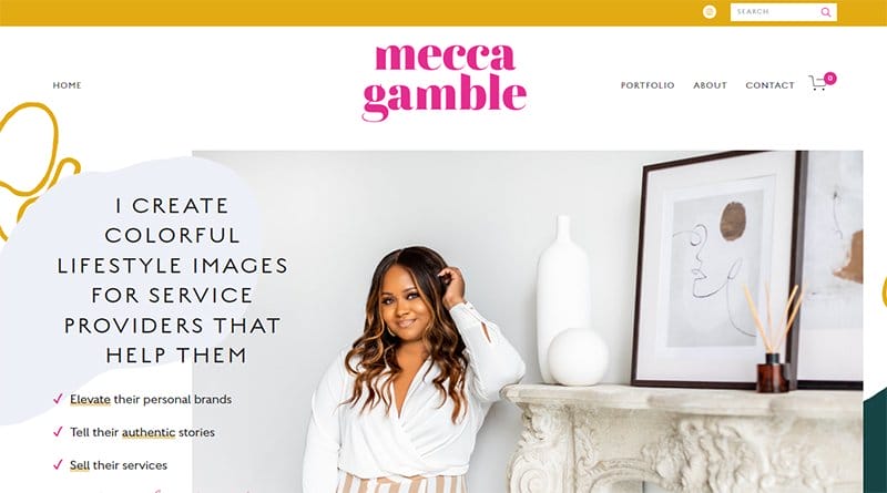 35. Mecca Gamble - Best Website Homepage Design Example