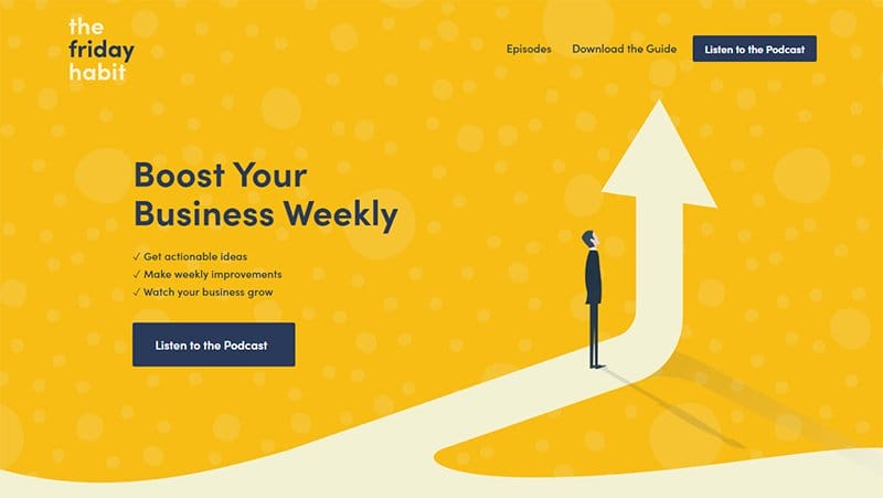 36. The Friday Habit Podcast - Best Website Homepage Design Example