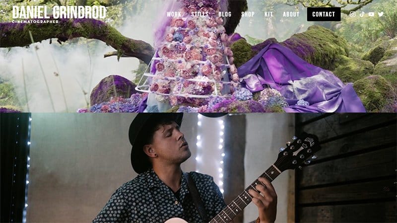 4. Daniel Grindrod - Inspiring Examples of Freelance Business Website