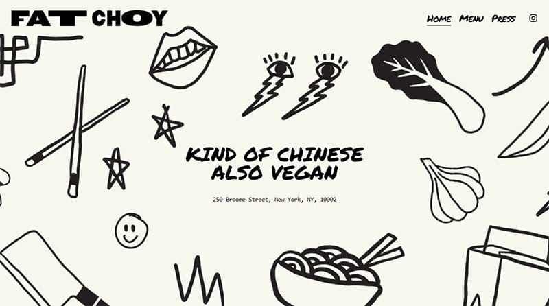 4. Fat Choy - Best Unique Website Example