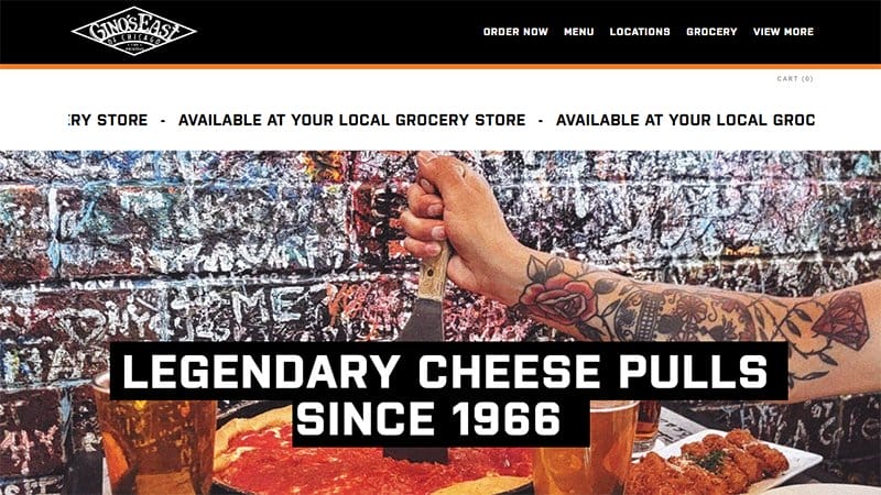 4. Gino’s East - Best Pizza Website Designs To Explor Example
