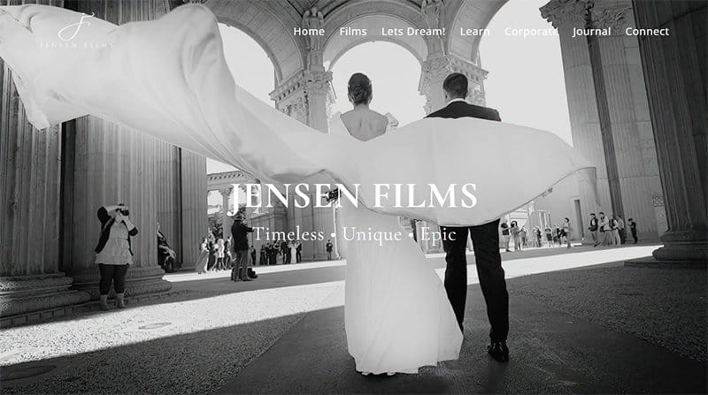 4. Jensen Films - Best Filmmaker Portfolio Example