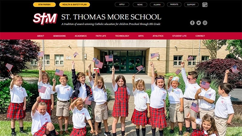 4. St.Thomas More School - Great Education Website Example