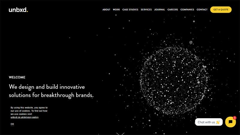 4. Unbxd - Awesome 3D Website Example