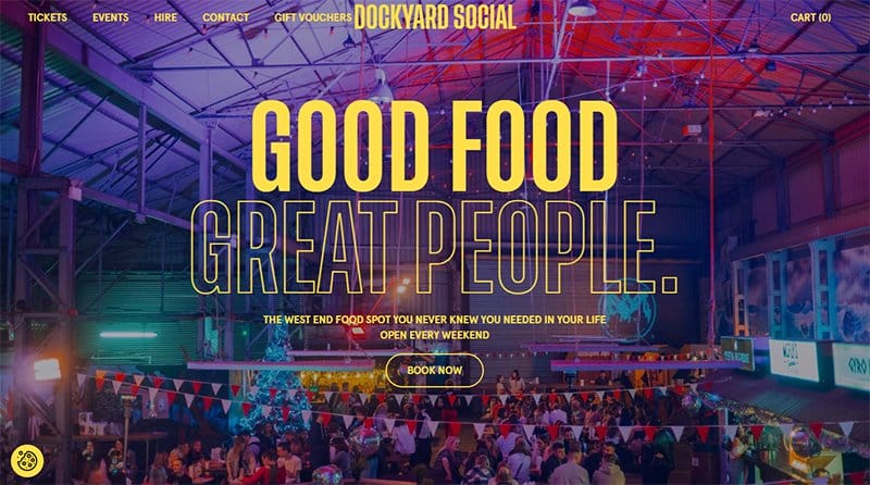 40. The Dockyard Social - Best High Converting Website Example