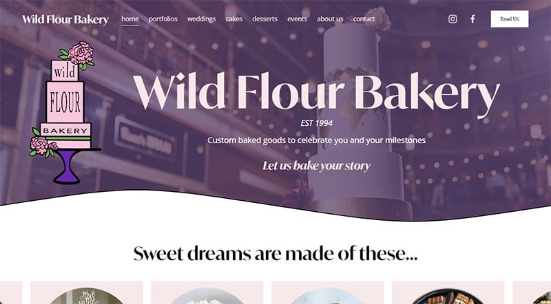 44. Wild Flour Bakery - Examples Of Niche Website Example