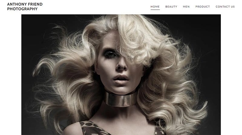 5. Anthony Friend Photography - GoDaddy Website Example