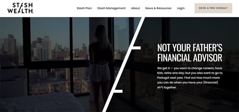 55. Stash Wealth - Examples Of Niche Website Example