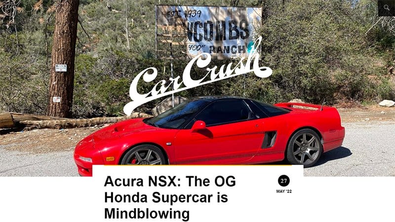 6. Car Crush - Examples Of Niche Website Example