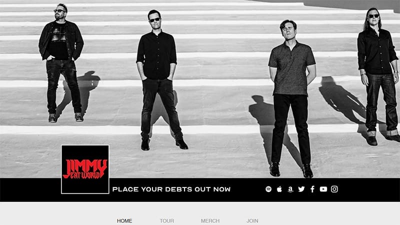 6. Jimmy Eat World - Best Band Website Example