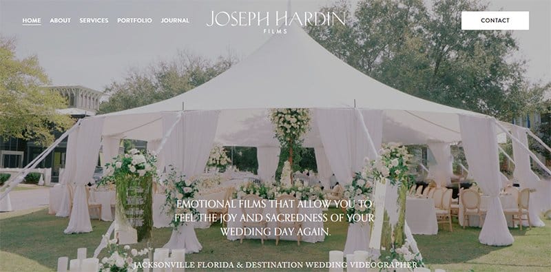 6. Joseph Hardin Films - Best Filmmaker Portfolio Example