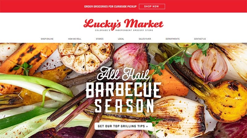 6. Lucky’s Market - Best High Converting Website Example