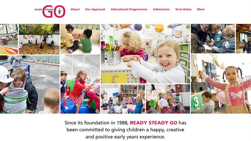 6. Ready Steady Go - Great Education Website Example