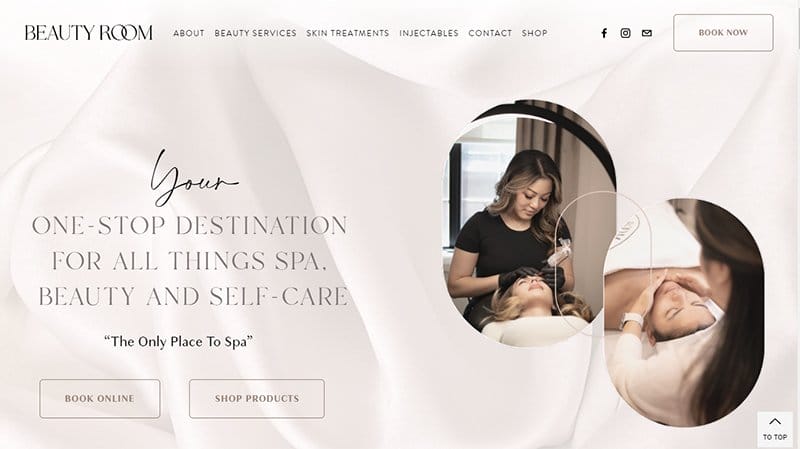 7. Beauty Room - Best Glassmorphism Website Example