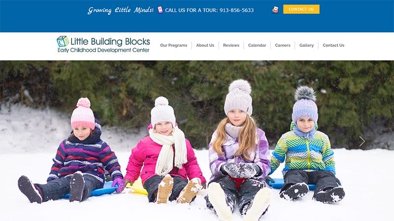 7. Little Building Blocks - Great Education Website Example