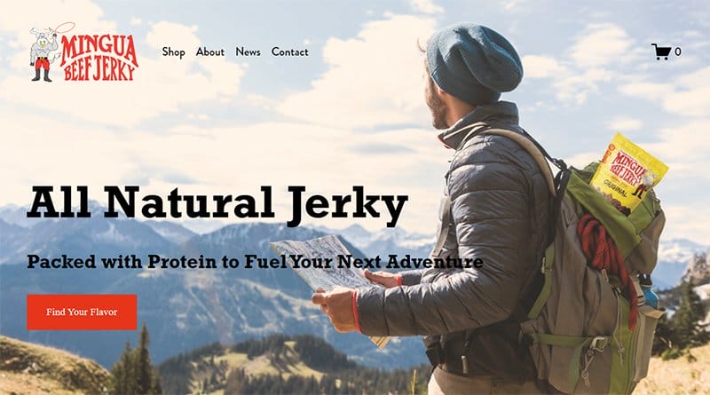 7. Mingua Beef Jerky - Best High Converting Website Example