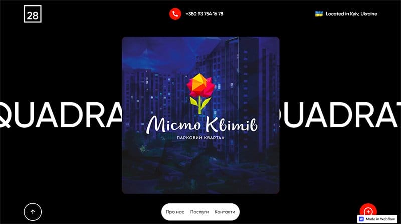 7. Quadrate28 - Best Digital Marketing Agency Website Example
