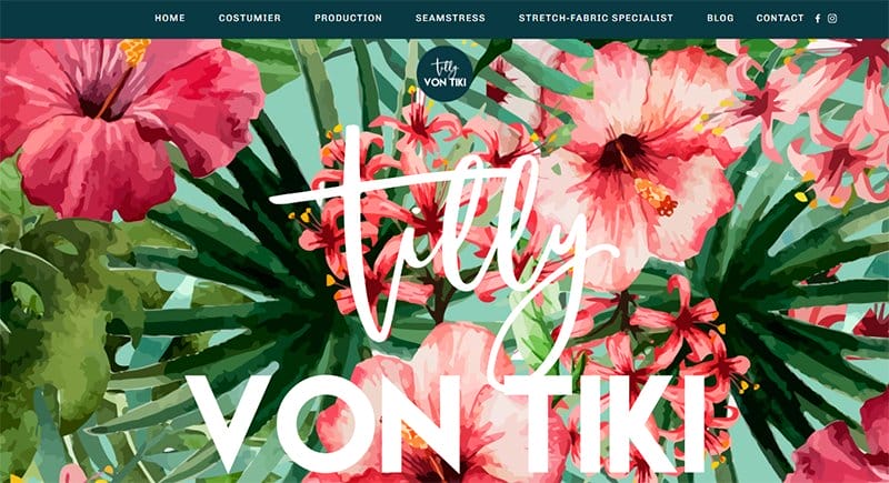 7. Tilly Von Tiki - Best Website Homepage Design Example