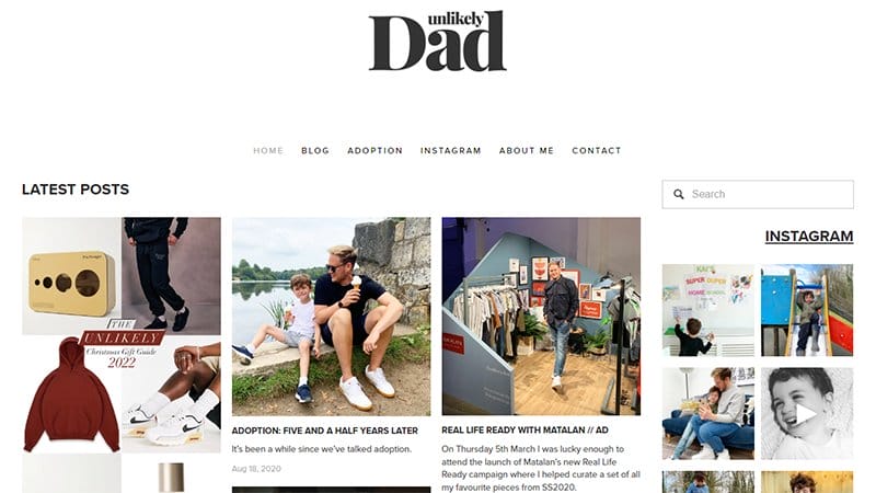 70. Unlikely Dad - Examples Of Niche Website Example