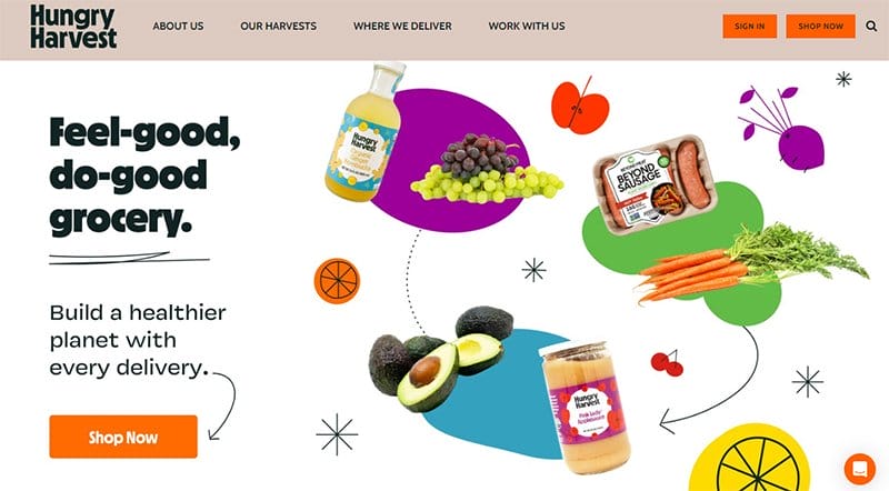 8. Hungry Harvest - Best High Converting Website Example